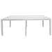 Tavolo Da Esterno Roma, Tavolo Rettangolare Allungabile Da Pranzo, Tavolo Da Giardino Estensibile Effetto Rattan, 100% Made In Italy, 150x90h72 Cm, Bianco - Foto miniatura 3