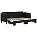 Divano Letto Con Letto Estraibile Nero 80x200 Tessuto - Foto miniatura 2