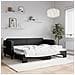 Divano Letto Con Letto Estraibile Nero 80x200 Tessuto - Foto miniatura 1