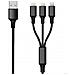 797155 Cavo Usb 1,5 M Usb B Usb C /micro-usb B /lightning Nero - Foto miniatura 1