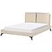 Letto Bouclé Melle 140 X 200 Cm Beige - Foto miniatura 3