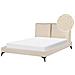 Letto Bouclé Melle 140 X 200 Cm Beige - Foto miniatura 8