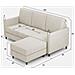 Divano Karay 3 Posti (tre Sedute Da 60cm) + Pouf Misure Esterne L. 198 P. 155 Colore Latte - Foto miniatura 3
