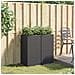 Fioriere da Giardino 2 pz Nere 40x40x80 cm in Polyrattan - Foto miniatura 7