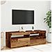 Mobile Porta TV con LED Legno Antico 120x35x40 cm Multistrato - Foto miniatura 4