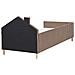 Letto Per Bambini Casa Velluto Kervan 90 X 200 Cm Marrone Chiaro - Foto miniatura 5