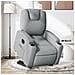 Poltrona Reclinante Alzapersona Elettrica Grigio Chiaro Tessuto - Foto miniatura 1