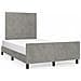 Giroletto Senza Materasso Grigio Chiaro 120x190 Cm Velluto - Foto miniatura 2