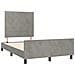 Giroletto Senza Materasso Grigio Chiaro 120x190 Cm Velluto - Foto miniatura 3