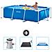 Piscina Fuori Terra - Rettangolo - 260x160x65 Cm - Blu - Include Accessori Coordinati Cb79 - Foto miniatura 1