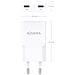 ASCH-30W2P048-W Caricabatterie per dispositivi mobili Fotocamera, MP3, MP4, Telefono cellulare, Navigatore, Computer portatile, Console portatile, Smartphone, Tablet, Universale Bianco AC Ricarica rapida Interno - Foto miniatura 4