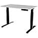 Scrivania con regolazione elettrica dell'altezza MOON 121x67x72-120 nero /bianco - Foto miniatura 1
