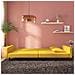 Divano Letto a 2 Posti con 2 Cuscini Giallo in Velluto - Foto miniatura 3