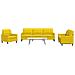 Set di Divani 4 pz con Cuscini giallo in Velluto - Foto miniatura 2