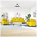 Set di Divani 4 pz con Cuscini giallo in Velluto - Foto miniatura 3