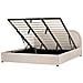 Letto Contenitore Ciniglia Quillien 180 X 200 Cm Beige Chiaro - Foto miniatura 2