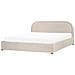 Letto Contenitore Ciniglia Quillien 180 X 200 Cm Beige Chiaro - Foto miniatura 3