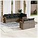 Set Divani da Giardino 7 pz con Cuscini Grigio in Polyrattan - Foto miniatura 2