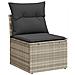 Set Divano da Giardino 9pz con Cuscini Grigio Chiaro Polyrattan - Foto miniatura 3
