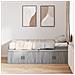 Struttura letto con contenitore Grigio Sonoma 75x190 cm - Foto miniatura 4