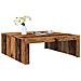 Tavolino Salotto Legno Antico 100x100x35 cm in Truciolato - Foto miniatura 2