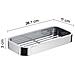 Portaoggetti Rettangolare Per Doccia Da Muro In Ottone, Acciaio Inox Aisi 304 E Cromall 3218 Gedy Serie Outline Cromato - Foto miniatura 2