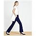 Pantaloni Da Donna A Zampa Eleganti Blu Navy Lunghezza 79 Cm M - Foto miniatura 4