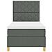 Letto a molle con materasso Grigio scuro 100 x 200 cm Tessuto - Foto miniatura 8