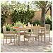 Set da Pranzo per Giardino 5 pcs Beige Poly Rattan - Foto miniatura 2