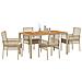 Set da Pranzo per Giardino 5 pcs Beige Poly Rattan - Foto miniatura 3