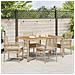 Set da Pranzo per Giardino 5 pcs Beige Poly Rattan - Foto miniatura 4