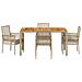 Set da Pranzo per Giardino 5 pcs Beige Poly Rattan - Foto miniatura 7