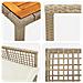 Set da Pranzo per Giardino 5 pcs Beige Poly Rattan - Foto miniatura 9
