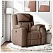Poltrona Reclinabile in Tessuto Marrone - Foto miniatura 2