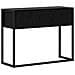 Tavolino Rovere Nero 100 x 36 x 75 cm Legno multistrato - Foto miniatura 7
