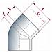 Curva Pvc 45° A Muffa 25mm Pn16 Per Sistemi Di Irrigazione - Foto miniatura 2
