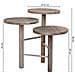 Supporto In Legno Per 3 Vasi Bianchi D25x40/35/30h - Foto miniatura 4