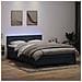 Letto a Molle con Materasso e LED Grigio Scuro 140x220 cm Velluto - Foto miniatura 4