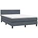 Letto a Molle con Materasso e LED Grigio Scuro 140x220 cm Velluto - Foto miniatura 5