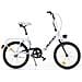 Bici Stile Graziella Linea Aurelia Pieghevole Misura 20 Bicicletta Richiudibile Unisex Art. 321 Senza Cambio Luci Led - Bianco - Foto miniatura 1