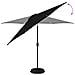 Parasol da Giardino con Luci LED 300 x 300 cm Poliestere Nero - Foto miniatura 7