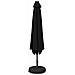 Parasol da Giardino con Luci LED 300 x 300 cm Poliestere Nero - Foto miniatura 8