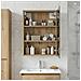Mobiletto per specchio da bagno con porta Rovere Artigianale - Foto miniatura 2