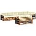 Set di divani da esterno con cuscino 8 pcs Naturale e Crema - Foto miniatura 1