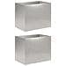 Vaso da giardino 2 pz Argento 60 x 40 x 50 cm Acciaio Inox - Foto miniatura 1