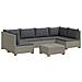 7 pz Set Lounge in Rattan con Cuscini GENDT Rattan naturale - Foto miniatura 1