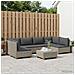 7 pz Set Lounge in Rattan con Cuscini GENDT Rattan naturale - Foto miniatura 5