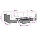 7 pz Set Lounge in Rattan con Cuscini GENDT Rattan naturale - Foto miniatura 10