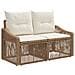 Set Divano da Giardino 5 pz Beige e Bianco Crema polyrattan - Foto miniatura 7