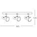SPOT-CARRERA-3 - Applique a tre luci dalla forma essenziale bianca 42 watt E27 - Foto miniatura 6